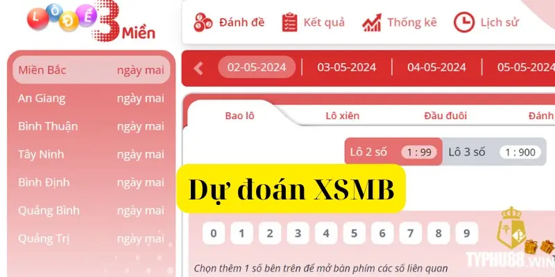 Dự đoán XSMB siêu chuẩn xác tại cổng game Typhu88